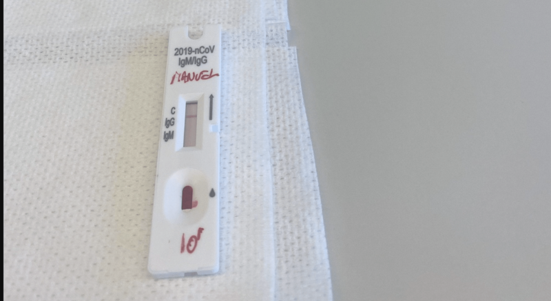 Imagen de archivo de un test de autodiagnóstico / TA